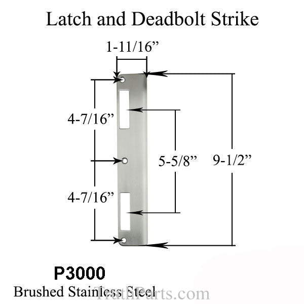 Hook Strike Plate 1-3/16 in. x 3-7/8 in. - Truth® Sentry - SS